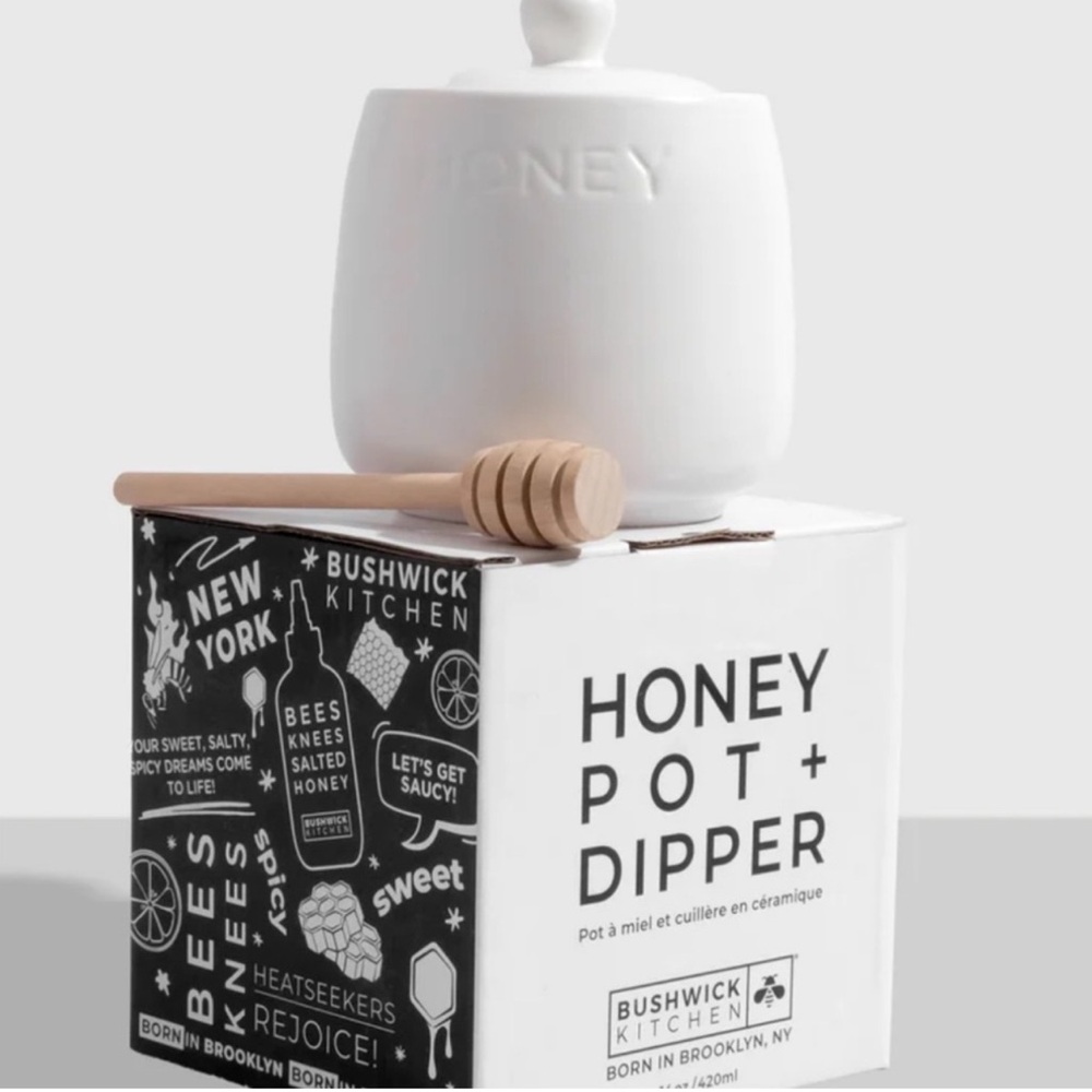 NWT Honey Pot & Dipper, 14 oz